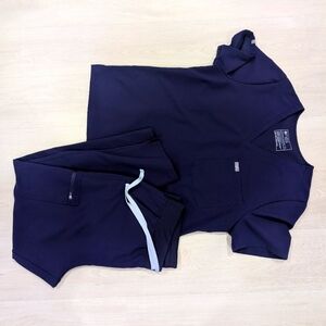 Figs scrub set - purple jam - Catarina and high waist Yola both XL